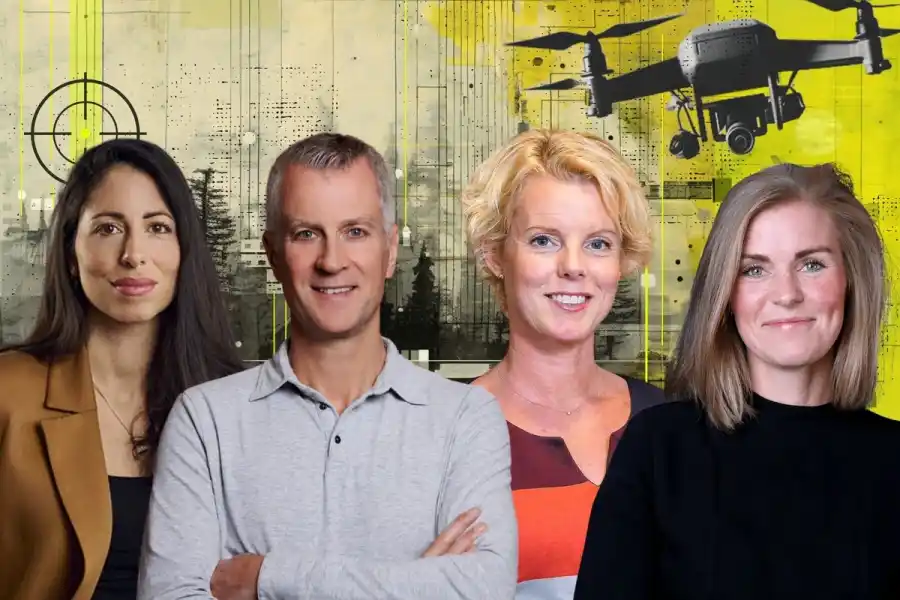 Susanne Najafi, Backing Minds, Joachim Karlsson, Almi Invest, Sofia Lindelöw, Norrsken och Catharina Sandberg, vd på Lead. Foto: pressbilder. Grafik av Impact Loop.