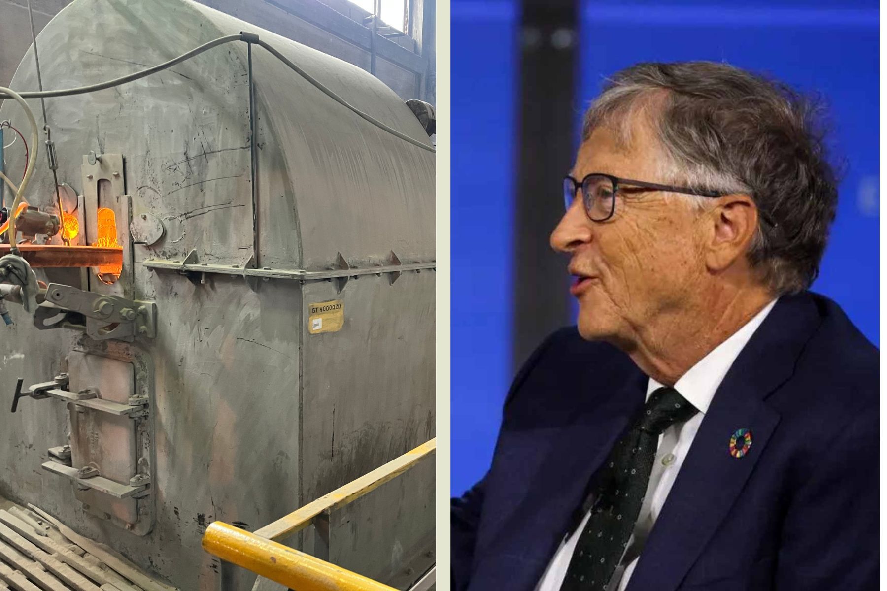 Cemvisions produktionsanläggning och Bill Gates. Foto: Press/AP/TT