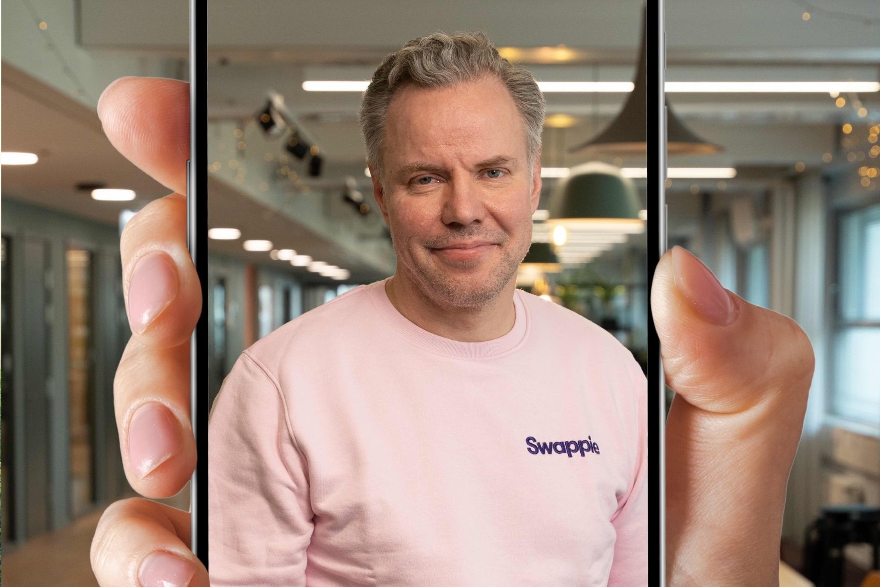 Jussi Lystimäki, vd på Swappie. Foto: Pressbilder (montage).