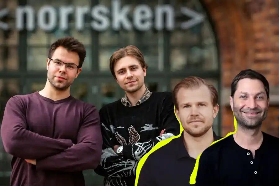 Juri Volodin och Fedor Stomakhin på Spiral Hydrogen, Casper Bjarnason, byFounders och Alex Bakir, Norrsken. Foto: Pressbilder.
