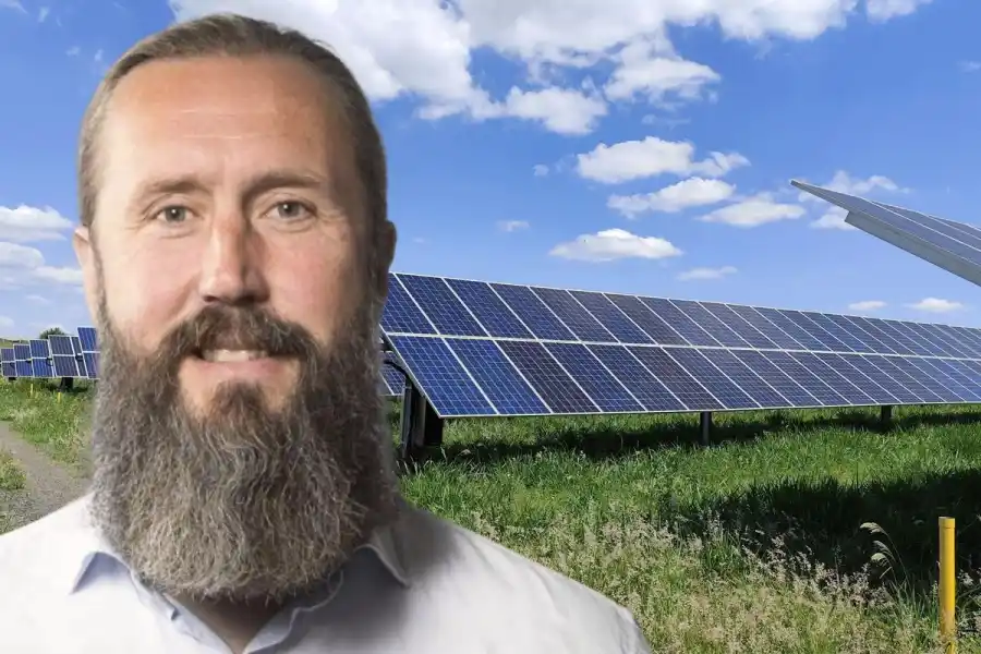 Anders Hjärpe, Svensk Solenergi. Foto: Pressbild (montage).