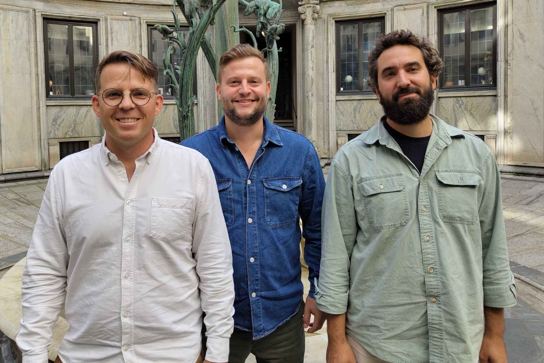 Erik Stern, Oscar P Ridell och Hermes Holm på Ymner.