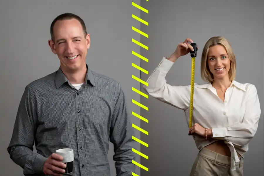 Rickard Svedenmark och Elin Mårtensson på AI Bob. Foto: pressbilder.