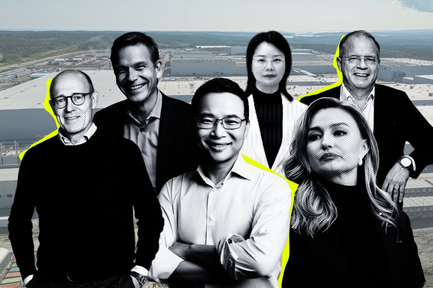 Harald Mix, Christian Levin, Lei Zhang, Liu Jingyu, Ebba Busch och Martin Lundstedt. Foto: Press/TT.