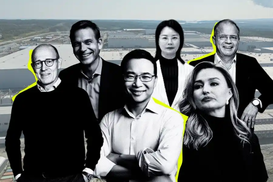 Harald Mix, Christian Levin, Lei Zhang, Liu Jingyu, Ebba Busch och Martin Lundstedt. Foto: Press/TT.