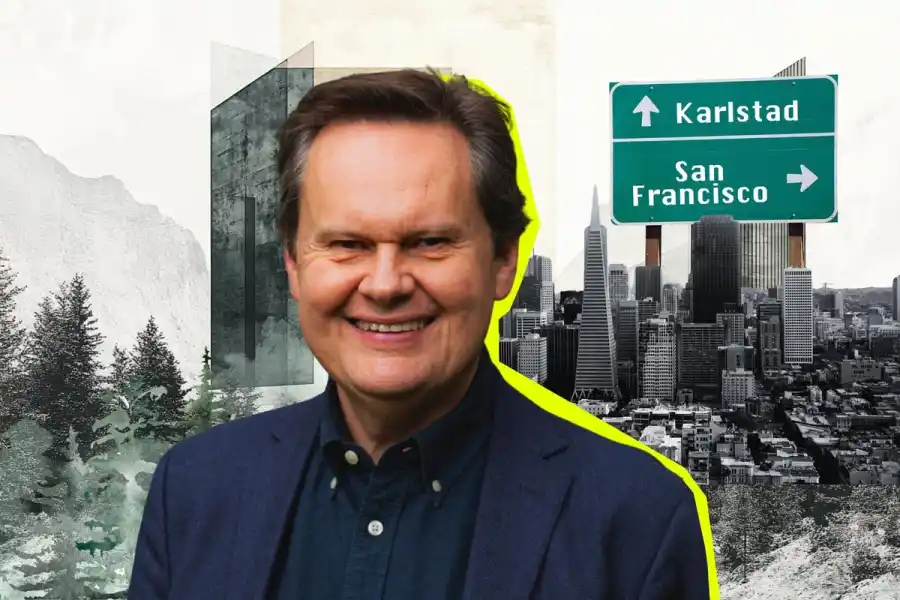 Victor Isaksen, chef över Sting Bioeconomy. Foto: pressbild, grafik av Impact Loop.