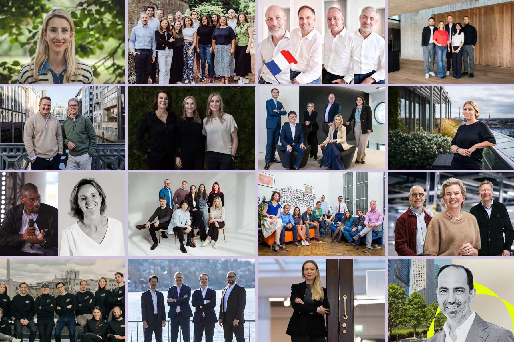 Some of the VCs who launched new impact funds in 2025. Photos: press images.