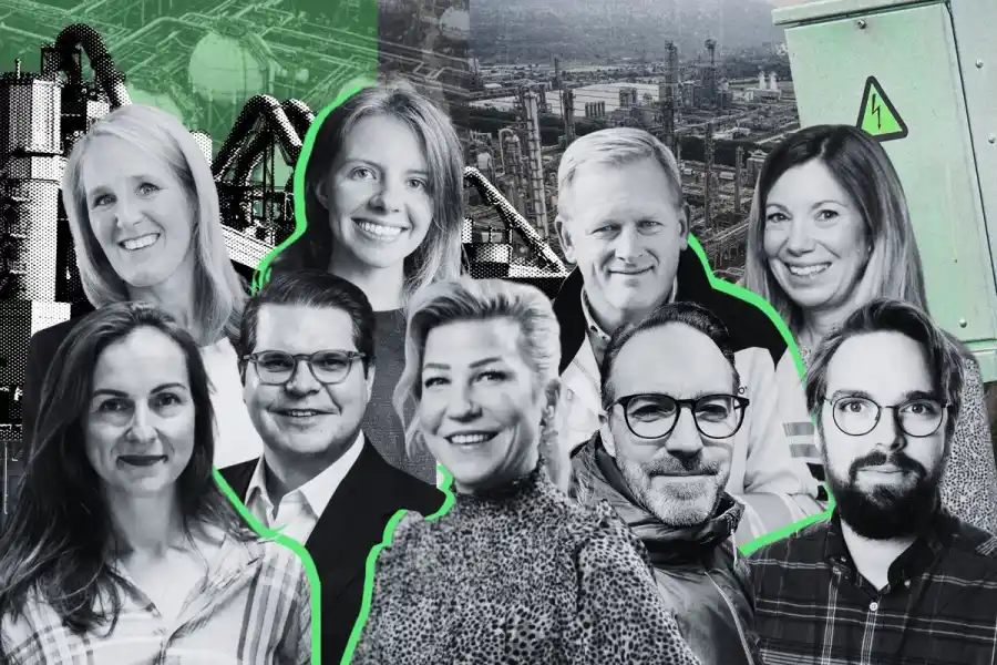 Några av personerna bakom bolagen i Energy Loops genomgång. Foto: press och grafik av Energy Loop.