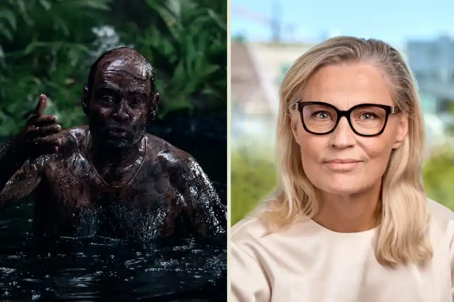 Skådespelaren David Dencik i kampanjen Fund your mother (foto: Annica Nordlund) och AP7:s Ulrika Lindén (foto: Peter Knutson).