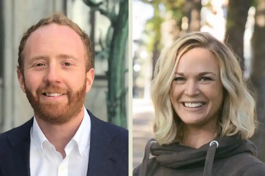 Hugo Mörse, verksamhetschef för Leksell Social Ventures och Linda Kvarnström, vd för Just Arrived. Foto: pressbilder.