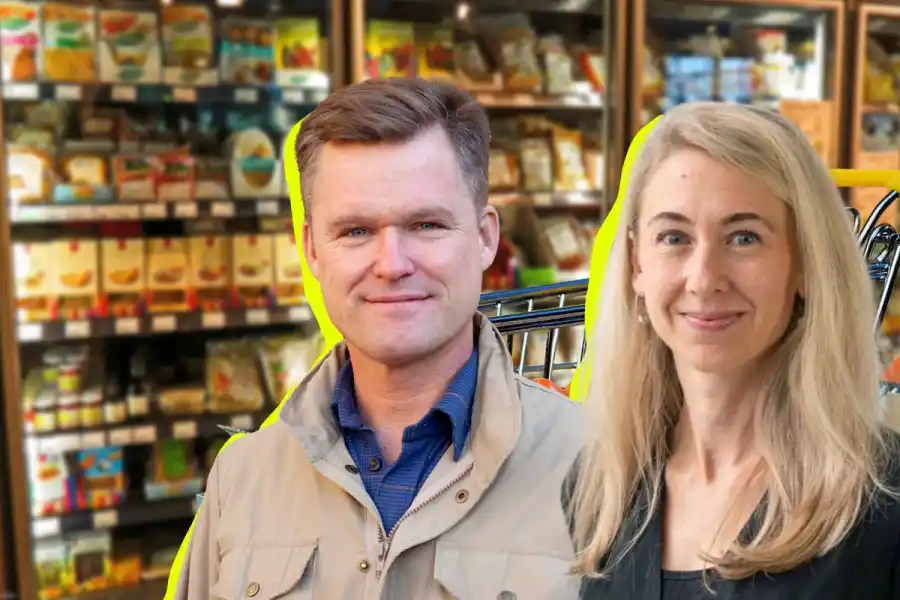 Gustaf Lind, generalsekreterare på Världsnaturfonden WWF och Malin Jonell, forskare vid Beijerinstitutet. Foto: Saga Sandin/pressbild.