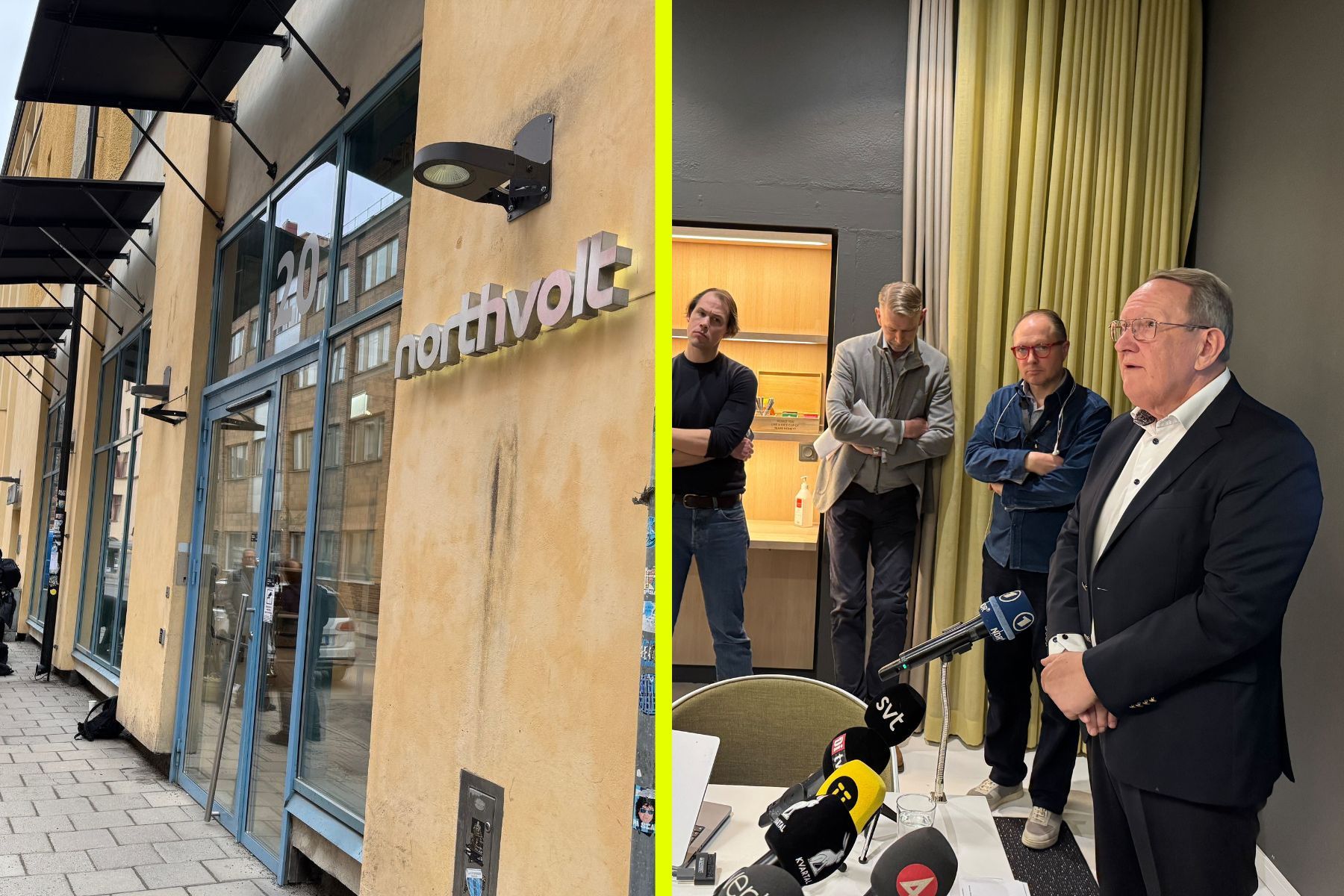 Northvolt is holding a press conference regarding the bankruptcy. Photo: Impact Loop.