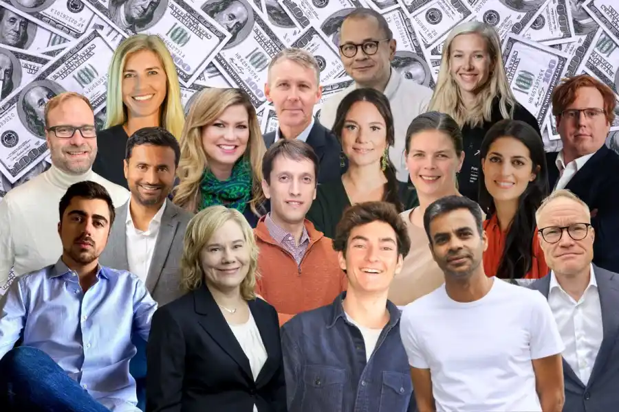 Some of the founders and investors mentioned in this week's impact dealflow roundup. Full names below. Credit: Press photos/Impact Loop design