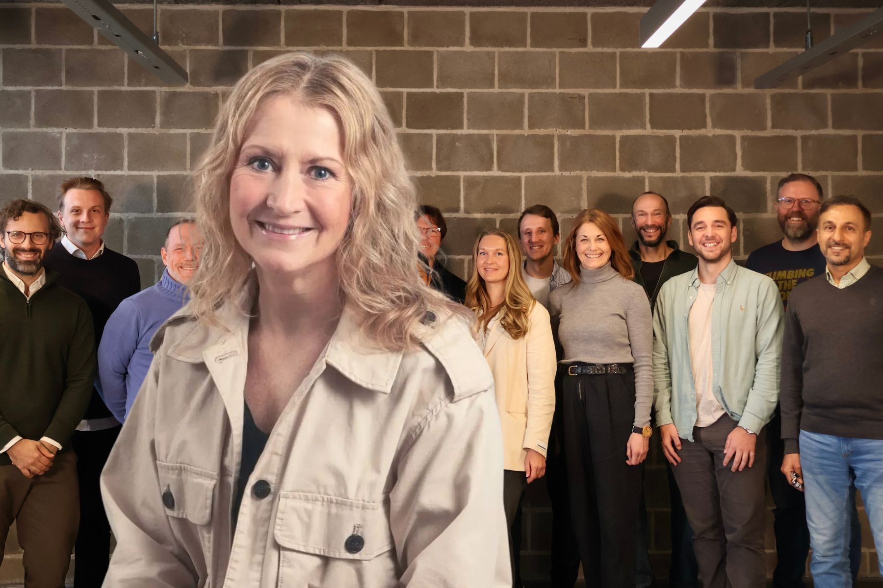 Karin Ruiz, vd på Sting och några av entreprenörerna i programmet. Foto: pressbilder.