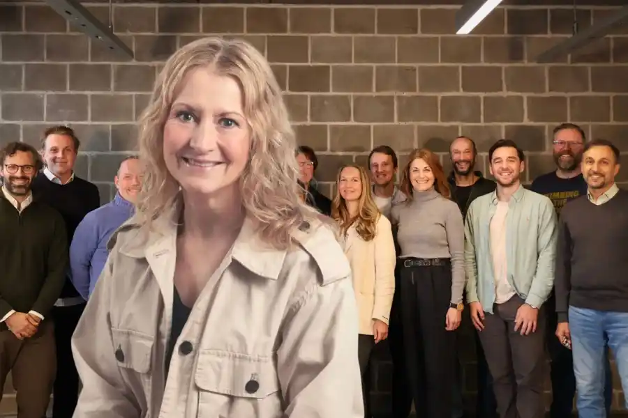 Karin Ruiz, vd på Sting och några av entreprenörerna i programmet. Foto: pressbilder.