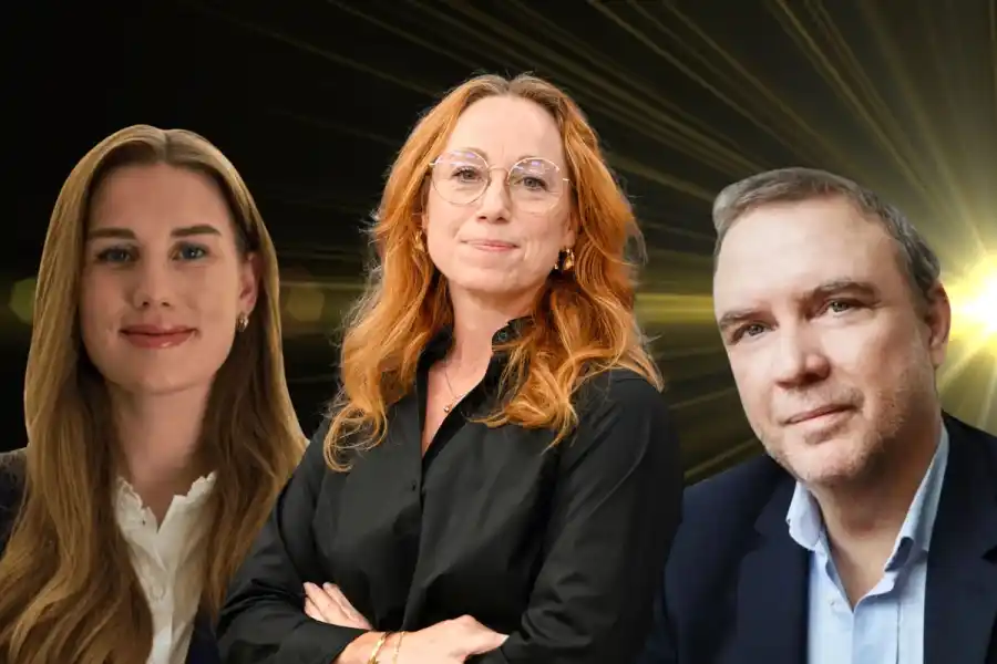 Matilda Thorsell, vd på Lex Energy, Caroline Asserup, generaldirektör på Energimyndigheten och Mathias Ingvarsson, vd på Holyvolt. Foto: pressbilder.