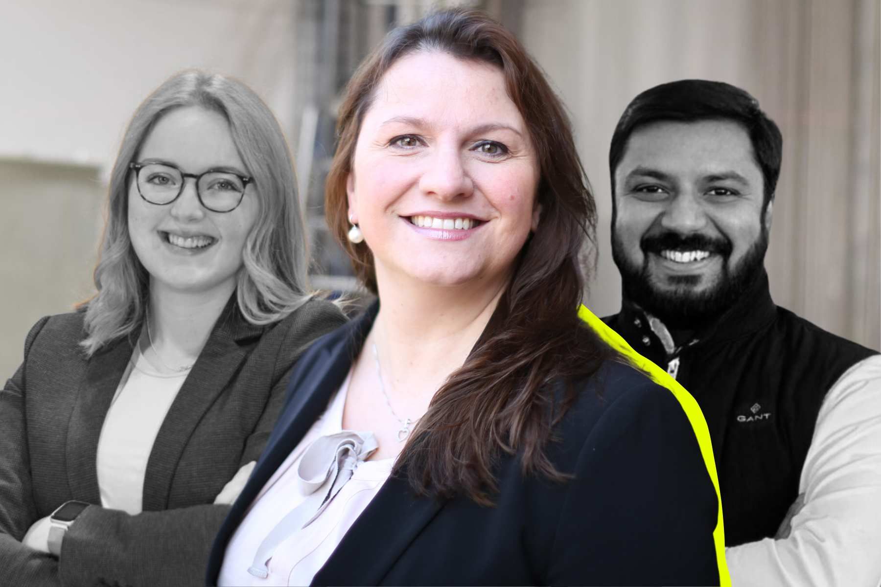 GU Ventures Klementina Österberg i mitten. Vid sidan om henne Ebba Fröling och Ramkumar Nair. Foto: pressbilder.