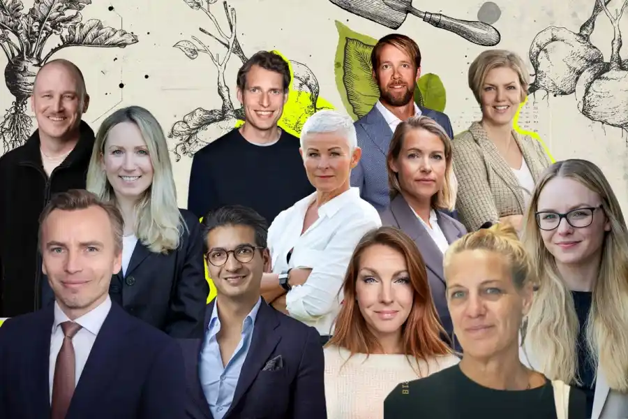 Några av investerarna inom foodtech. Pressbilder / Design: Impact Loop.