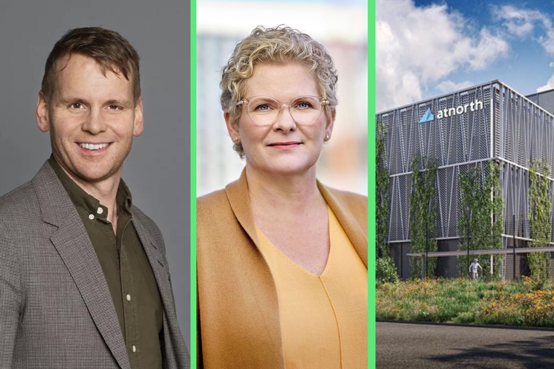 Eyjólfur Magnús Kristinsson, vd för Atnorth, och Stockholms stads finansborgarråd Karin Wanngård (S). Foto: Pressbilder.