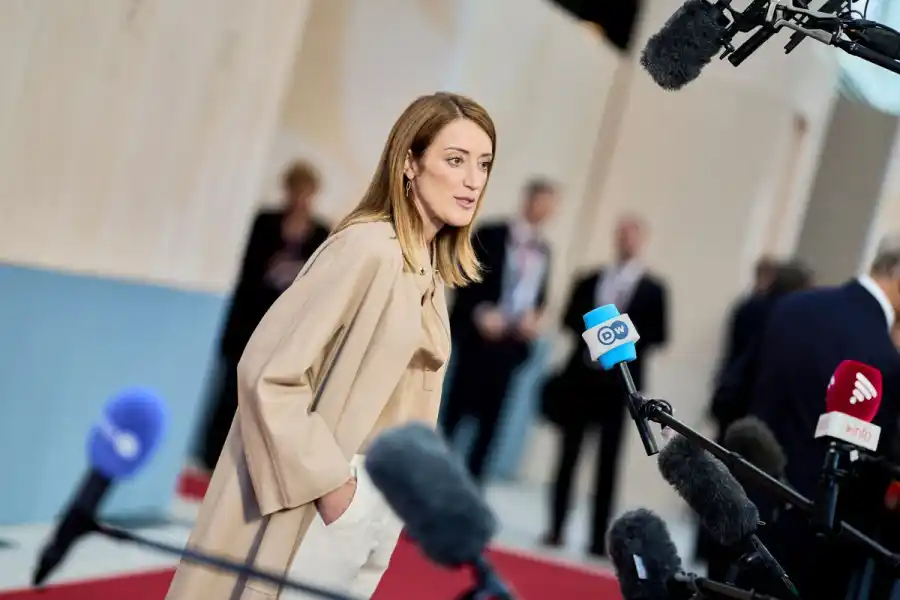 Roberta Metsola, EU-parlamentets talman. Foto: TT.