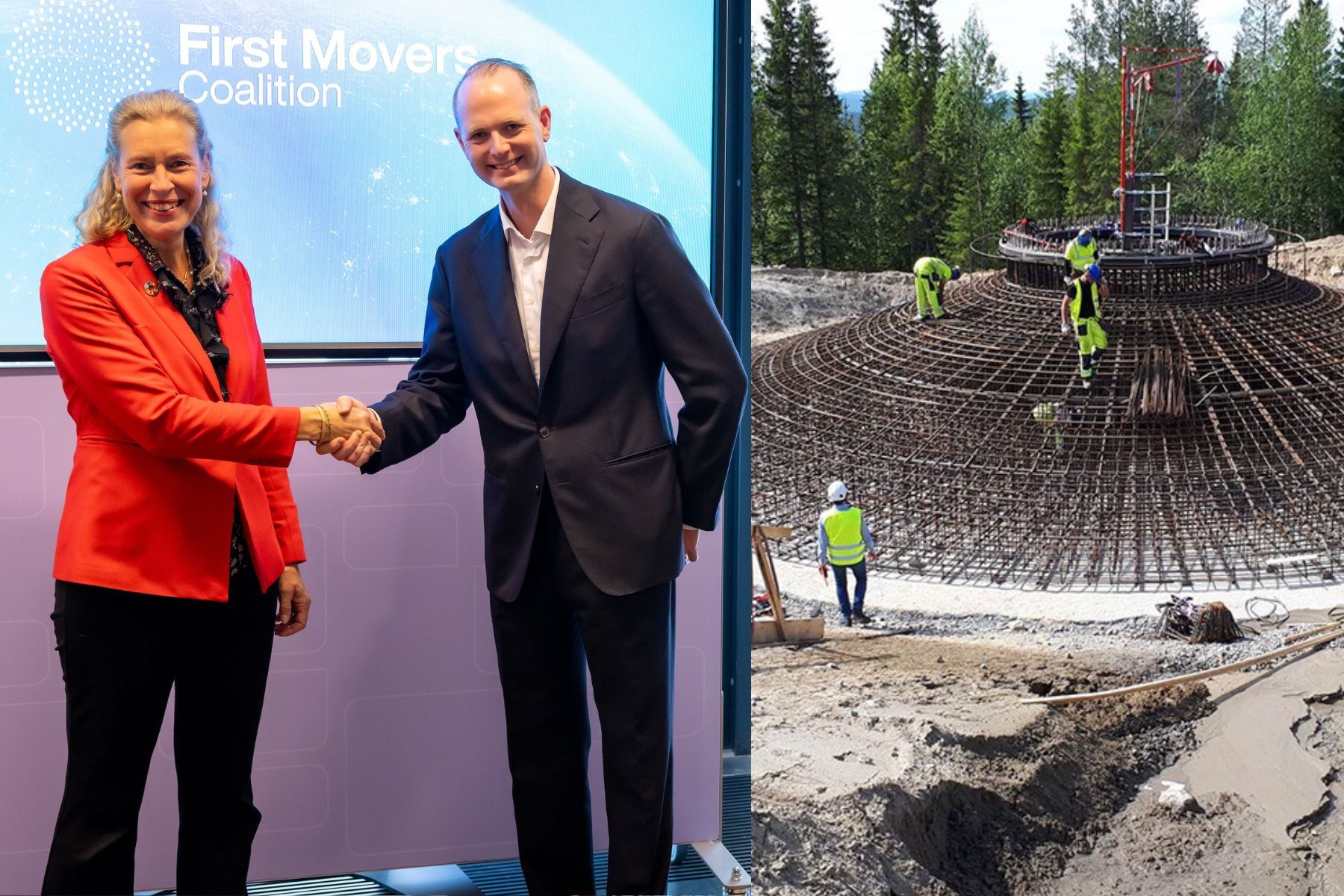 Annika Ramsköld, hållbarhetschef på Vattenfall och Oscar Hållén, vd på Cemvision. Foto: Pressbilder.