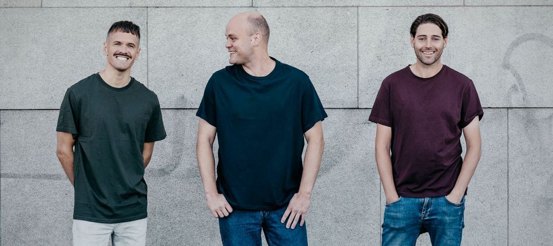 Martin Grådal, Sebastian Höglin Thordén och Kristoffer Hagstedt som grundat Whywaste. Foto: Pressbild.