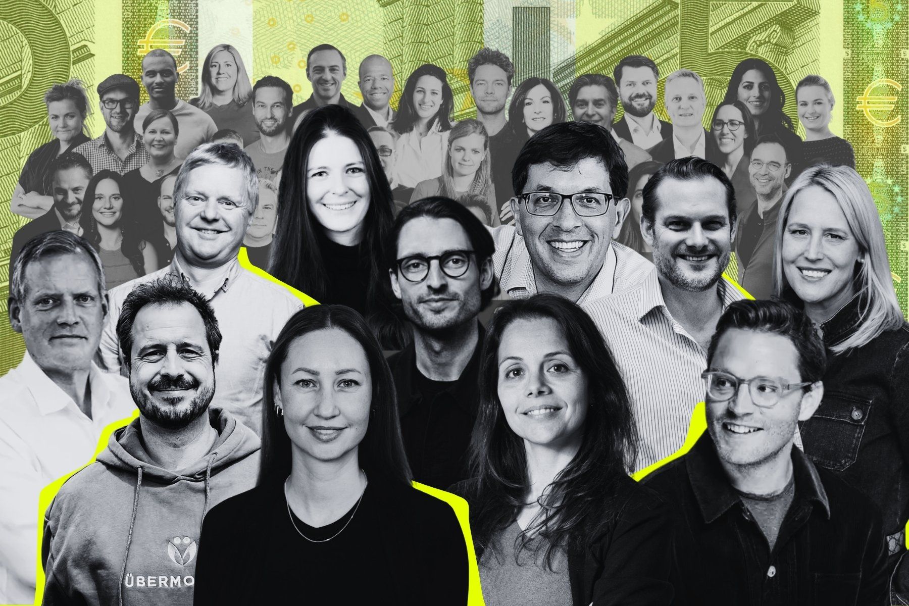 A handful of the newly added investors in Impact Loop's exclusive database. Photos: press and collage by Impact Loop VC