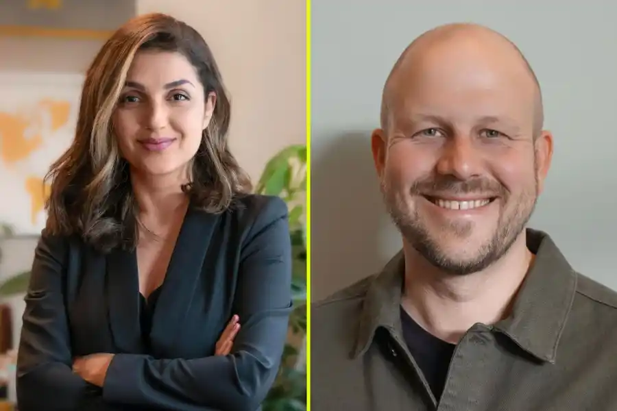 Yalda Mirbaz, medgrundare och CFO och Christian Lystrup, medgrundare och vd på Vidde. Foto: press.