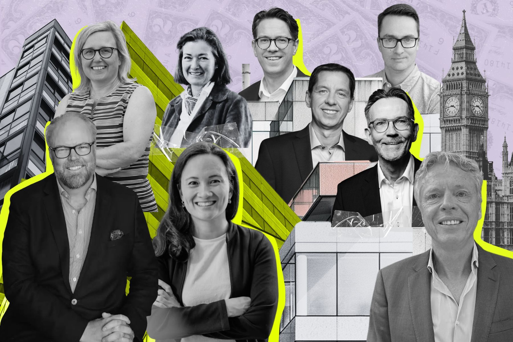 Some of the family office managers mentioned in this article. Full names below. Credit: Press photos/Impact Loop design