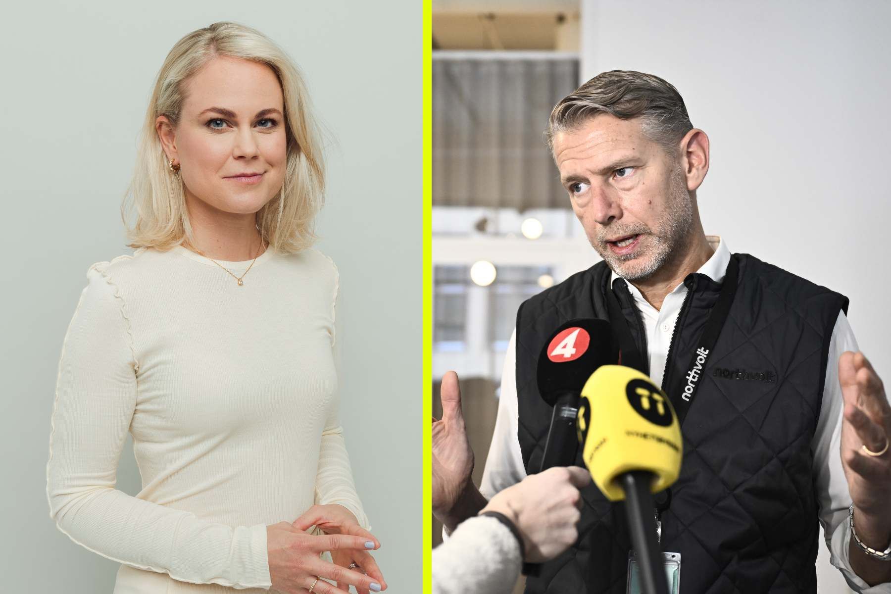 Camilla Bergman, Impact Loop. Peter Carlsson, Northvolt. Foto: Elisa Sanvito och Christine Olsson / TT.