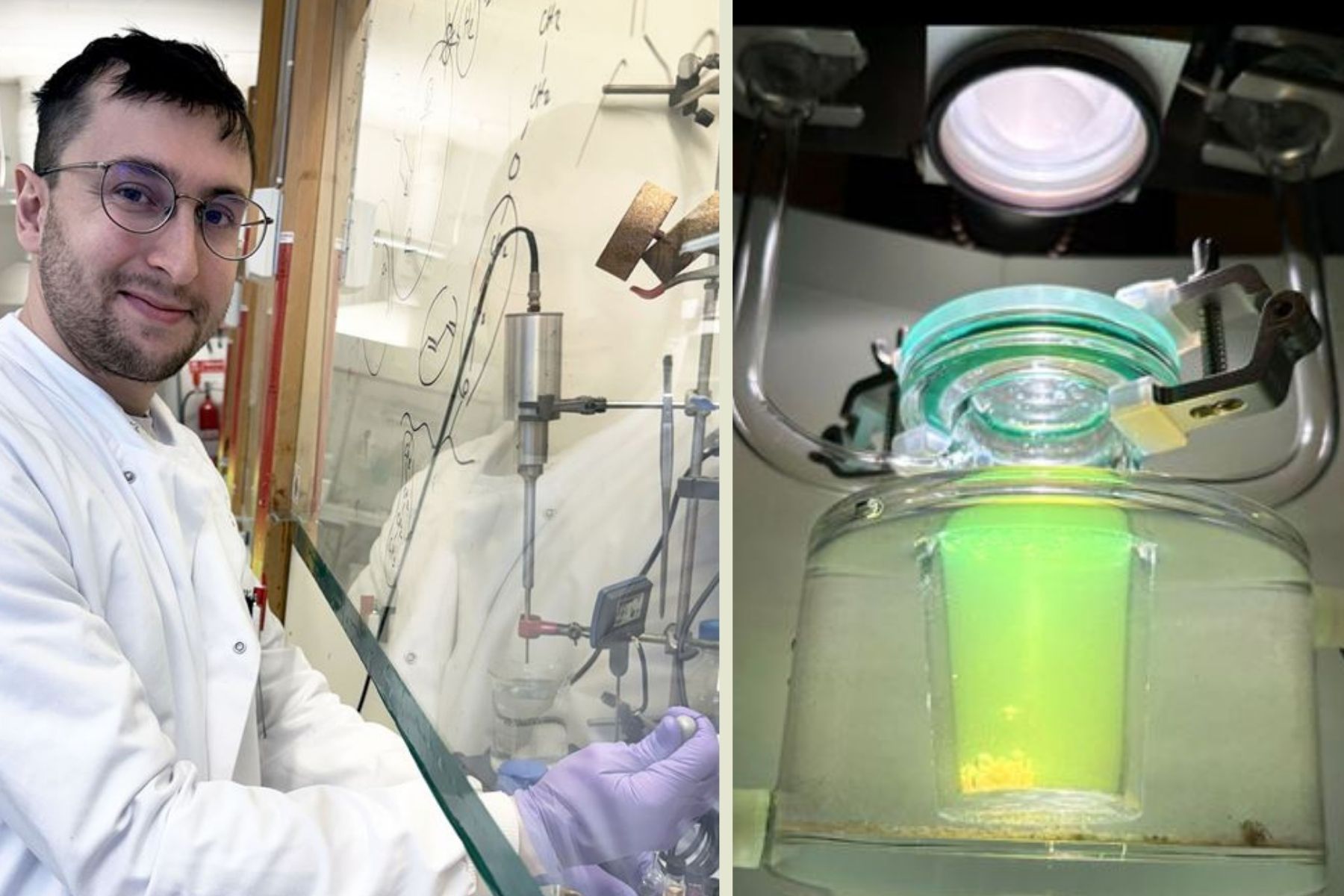 Alexandre Holmes är forskare på Chalmers. Foto: Pressbilder/Chalmers (montage)