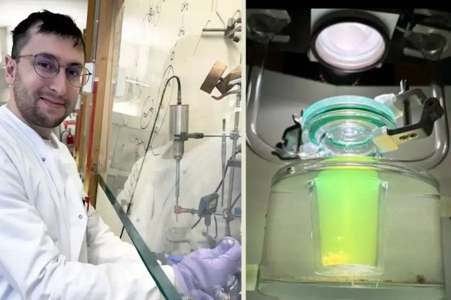 Alexandre Holmes är forskare på Chalmers. Foto: Pressbilder/Chalmers (montage)