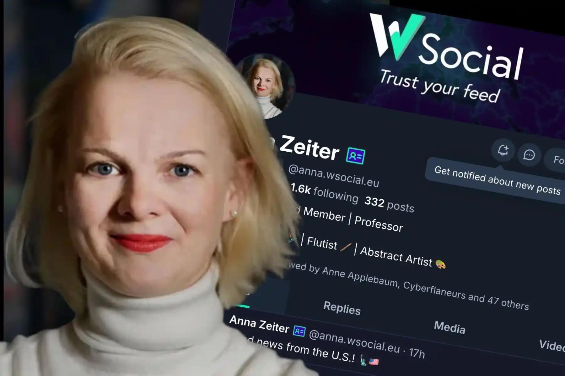 Anna Zeiter, CEO of W Social. Press photo / screenshot.