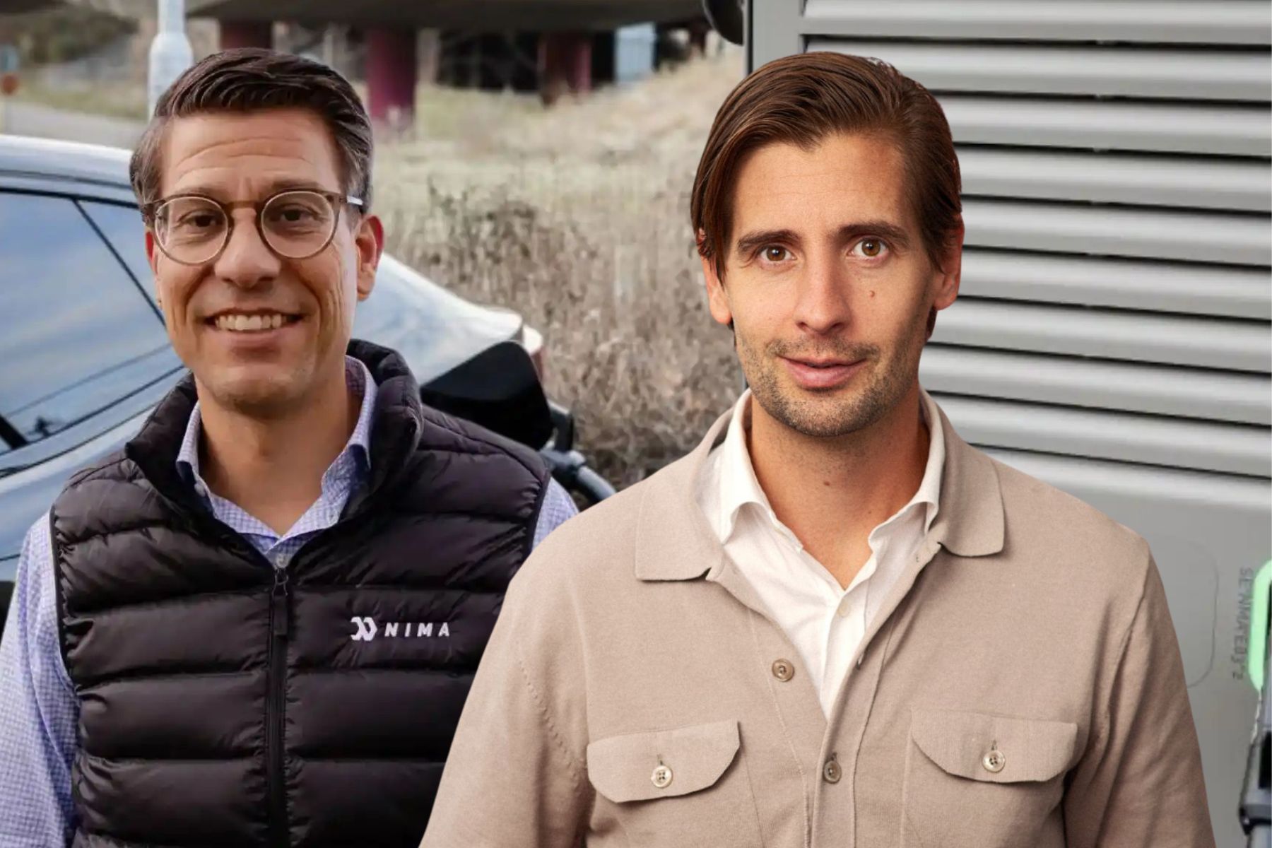Marcus Landelin, vd på Nima och Sverker Åkerblom, vd på Niam Infrastructure. Foto: Pressbilder (montage).