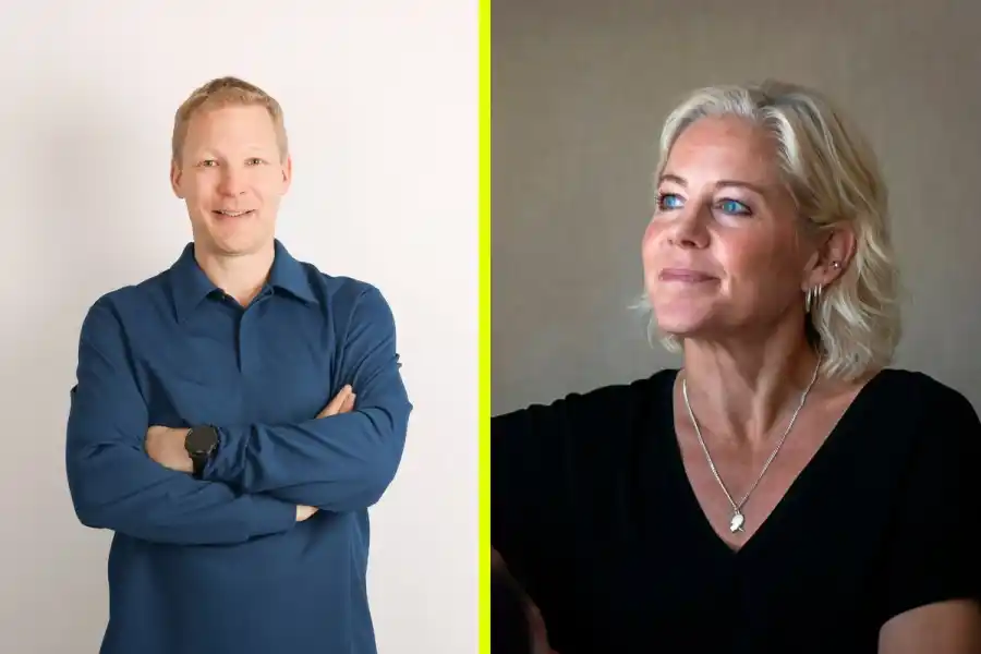 Dennis Nobelius, vd för Syre, och Susanna Campbell, medgrundare och ordförande. Foto: pressbild.