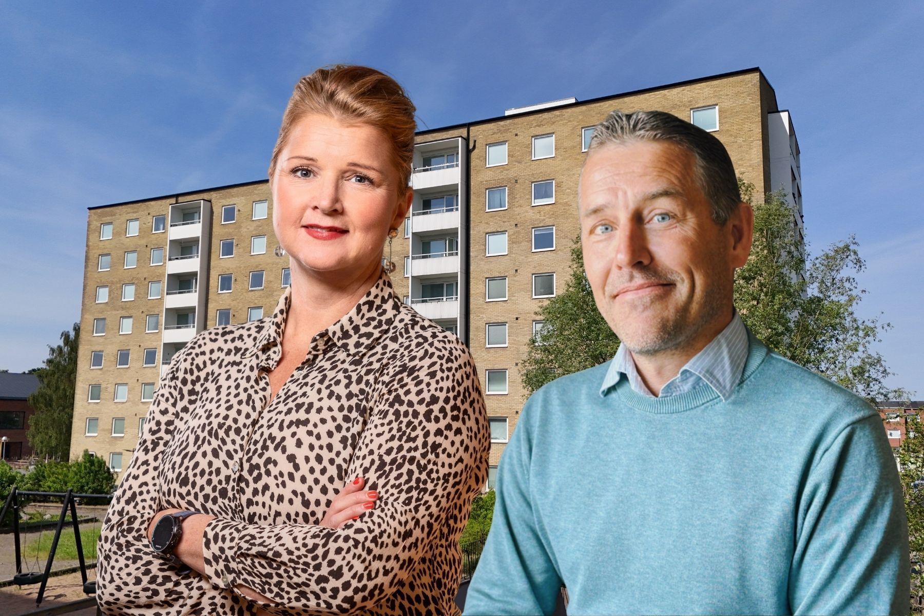 Cecilia Fredholm Vaarning och Staffan Fredlund på Stena Fastigheter. Foto: Pressbilder. Montage: Impact Loop.