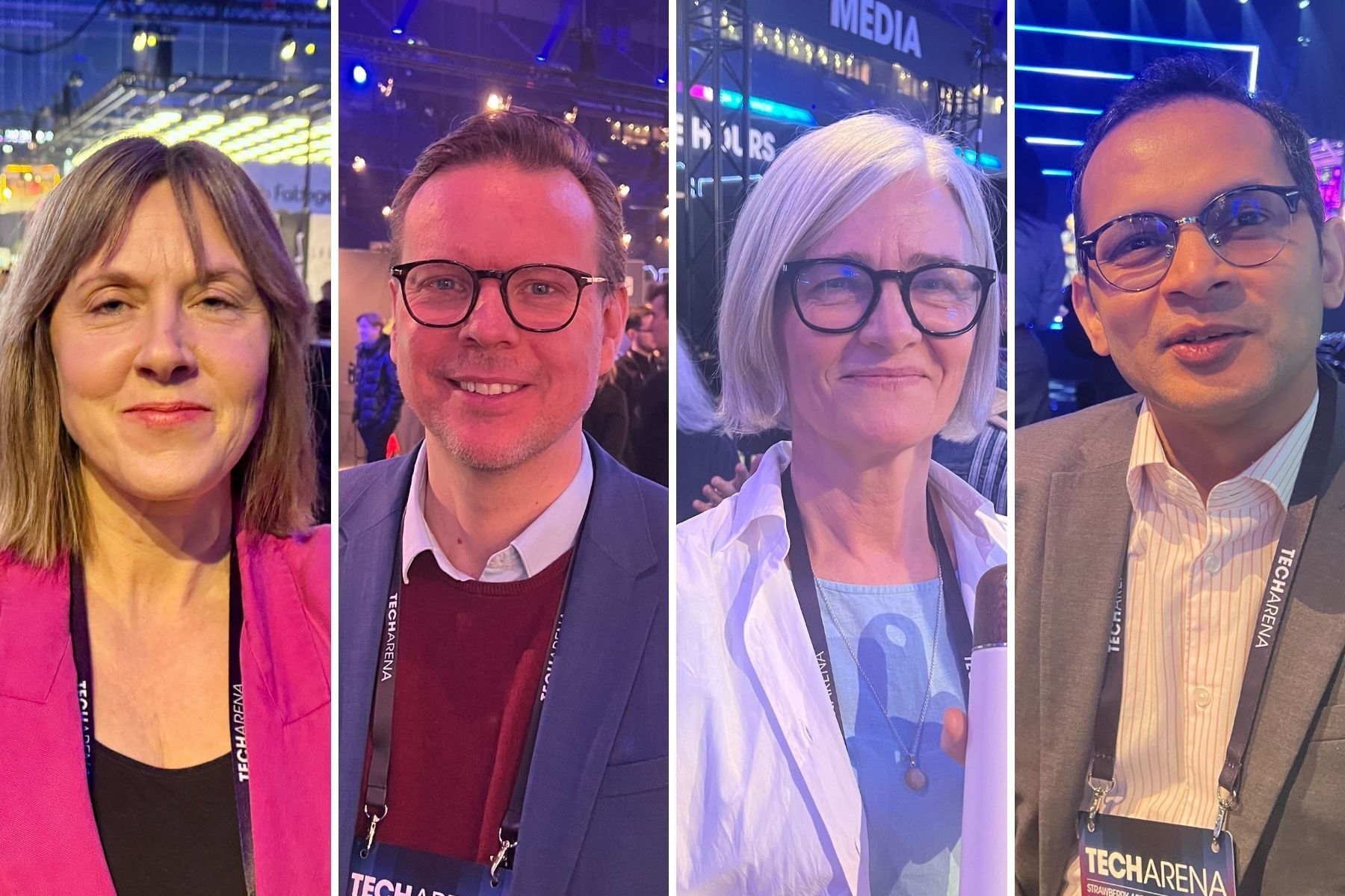 Frida Berry Eklund, Ingrid Höög, Björn Lindh och Karthik Kunjali. Foto: Redaktionen.