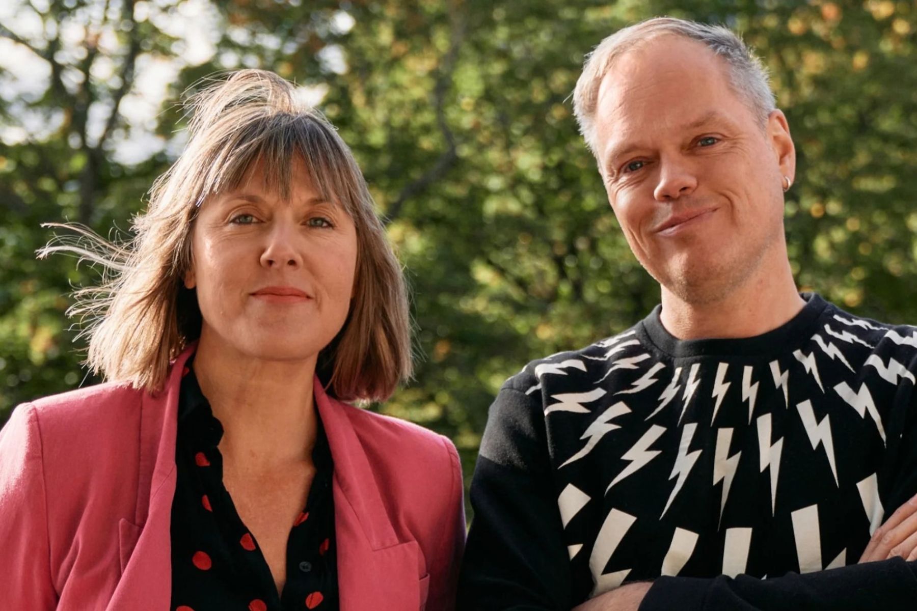 Frida Berry Eklund och Ola Spännar. Foto: Jona Granath/Klimatkollen.