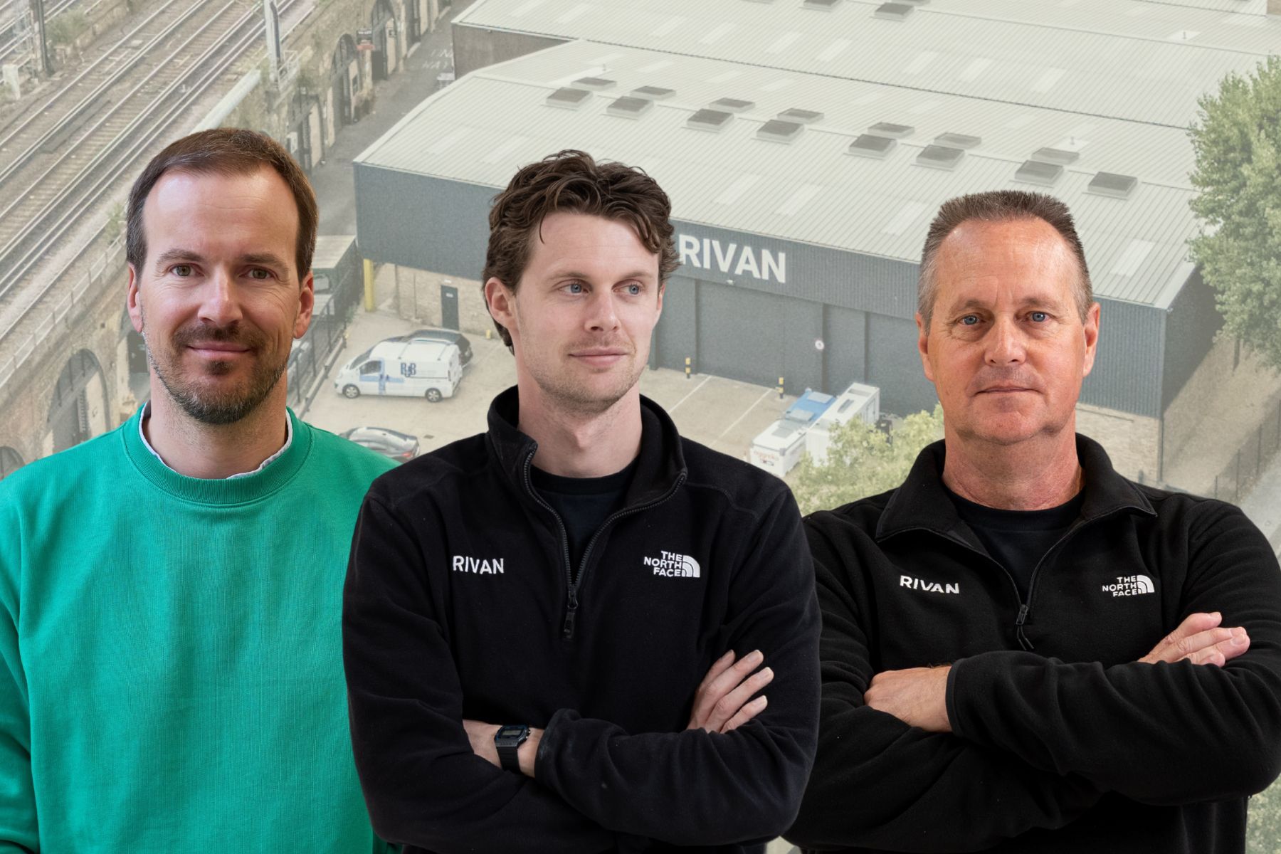From left: Taavet Hinrikus, co-founder of Plural and Rivan board member; Harvey Hodd, founder and CEO of Rivan; and John Blankenship, Rivan's new manufacturing director. Image supplied.