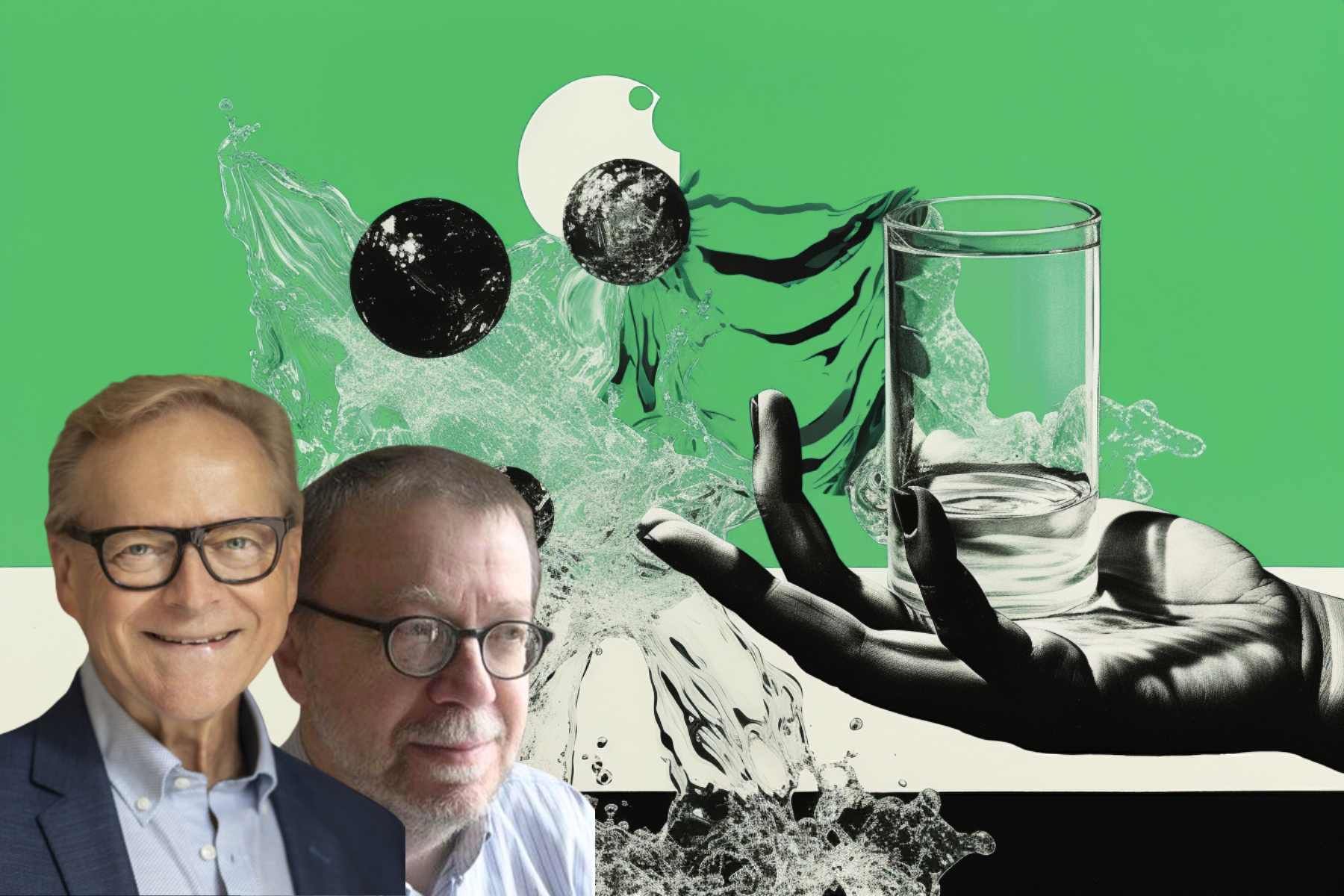 Tore Sveälv och Leif Holmlid. Illustration: Midjourney / Impact Loop.