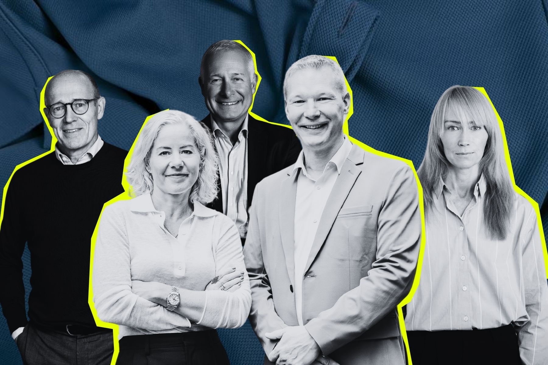 Harald Mix (foto: TT), Susanna Campbell, Carl-Erik Lagercrantz, Dennis Nobelius och Emma Stjernlöf. Foto: pressbilder och collage av Impact Loop.