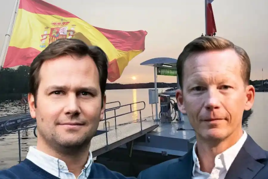 Henry Friberg och Karl-Oskar Tjernström på båtmacksbolaget Secfuel. Foto: Pressbilder / Canva (montage).