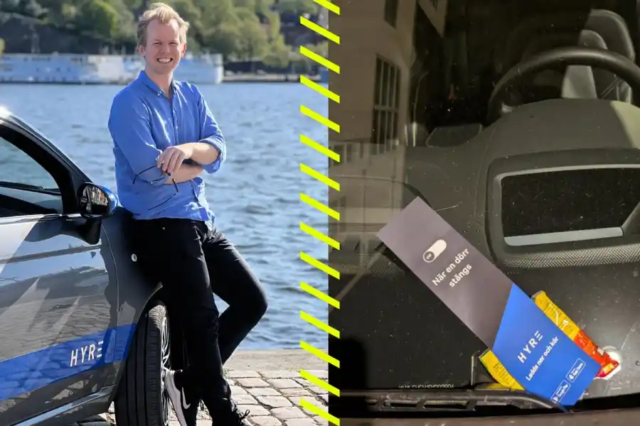 David Öberg, vd för Hyre Sverige, pressbild. Gerillakampanj på Volvo On Demand-bilar, foto: David Knutsson