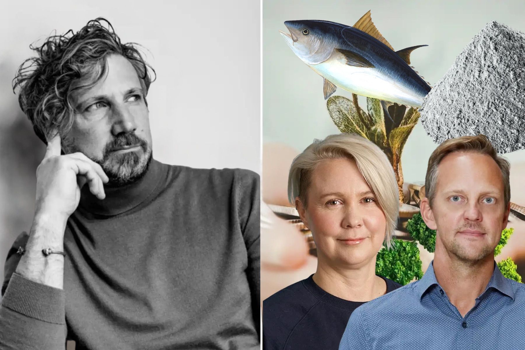 Fredrik Blomquist Lundli på Fundforward och två av de cirkulära vd:arna som listas. Foto: pressbilder / Canva.