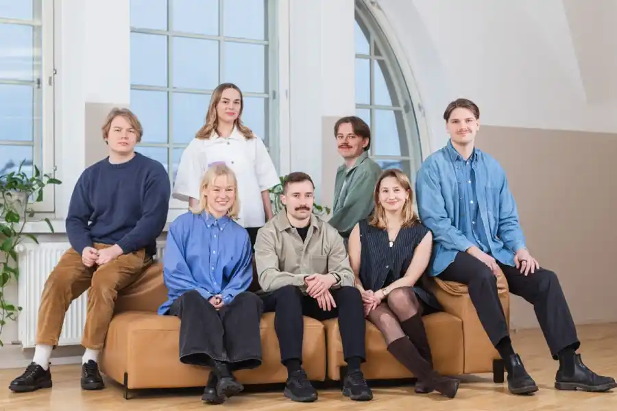 The Bought team with CEO Erik Kymäläinen on the far right. Photo: Bought.