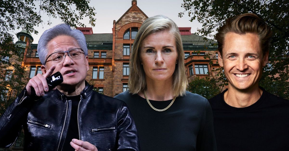 Photo: Impactloop Nvidias grundare Jensen Huang (foto: TT) och Norrskens Sofia Lindelöw och Niklas Adalberth (foto: press)