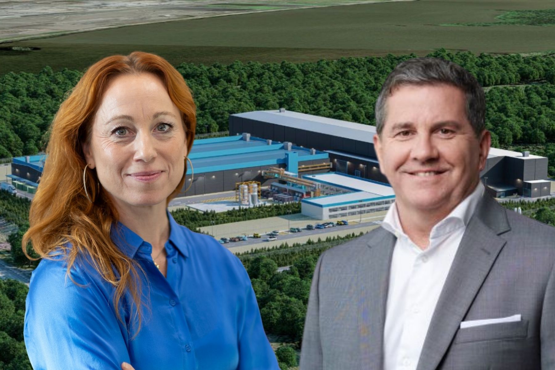 Caroline Asserup, gd på Energimyndigheten, och Martin Phillips, koncernchef Talga. Foto: Pressbild.