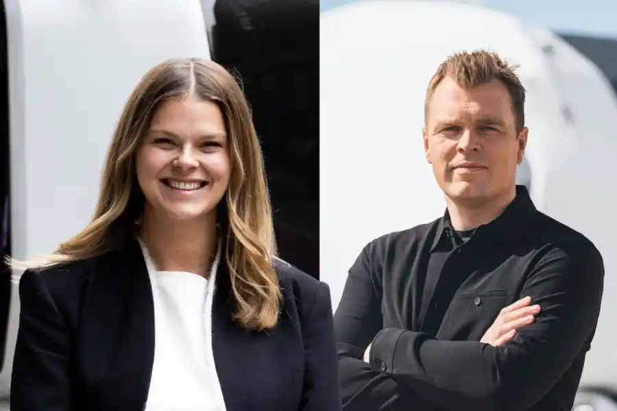 Linnea Kornehed Falck och Robert Falck på Einride. Foto: pressbilder.