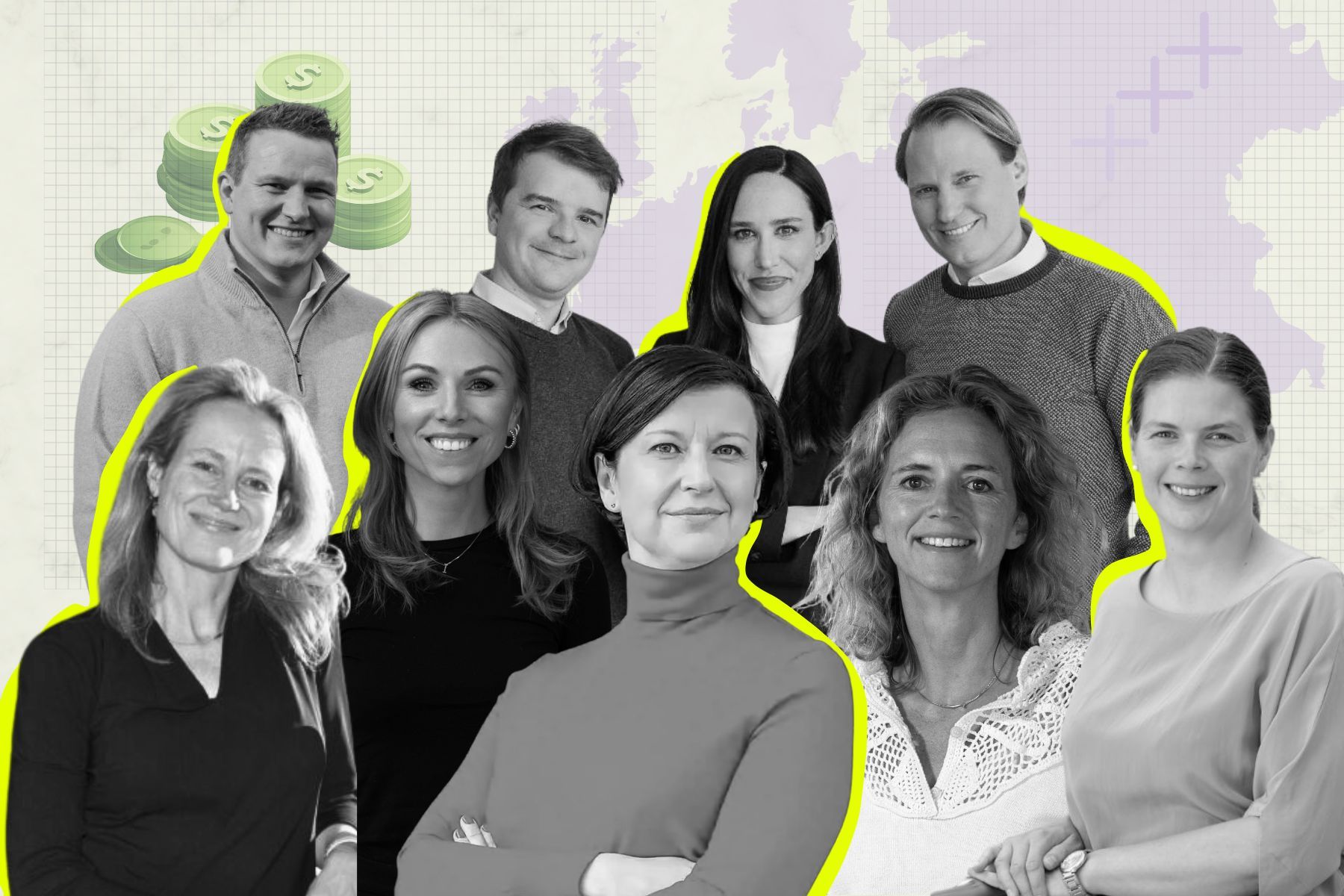 Some of the investors featured in this article. Full names below. Credit: Press photos/Impact Loop design