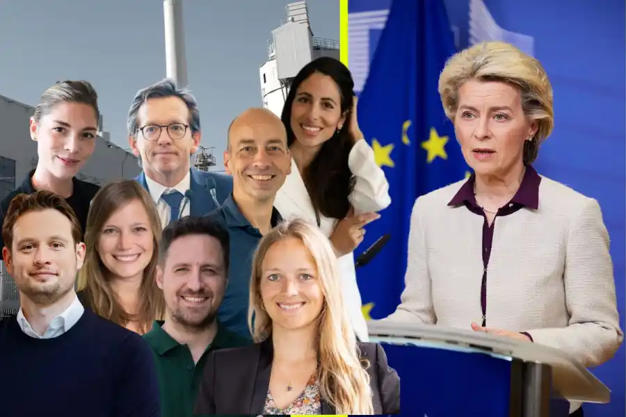Some of the climate tech founders that received EU funding, and the investors that back them. Press photos/Impact Loop design